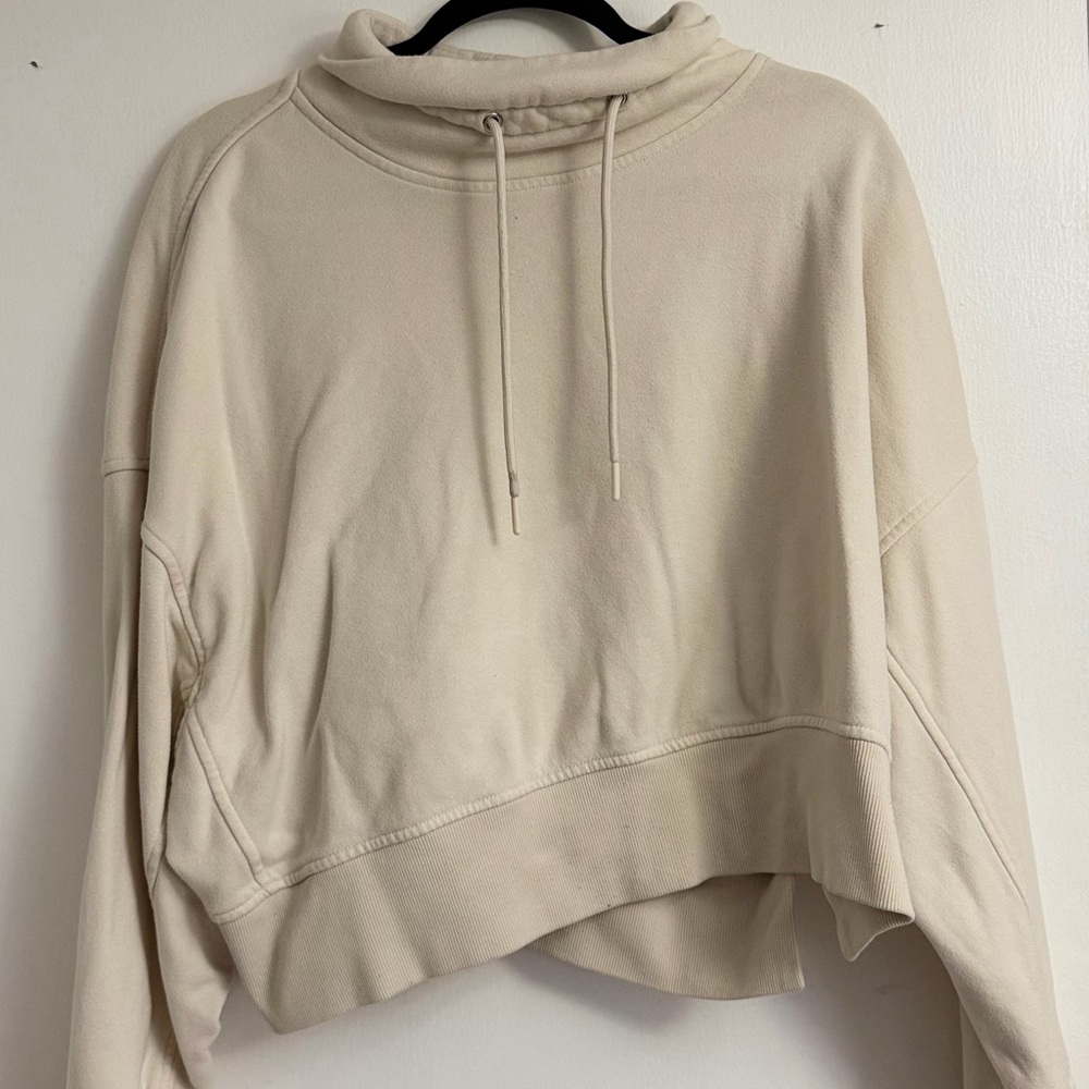 Old Navy Cream Hoodie Sweatshirt
